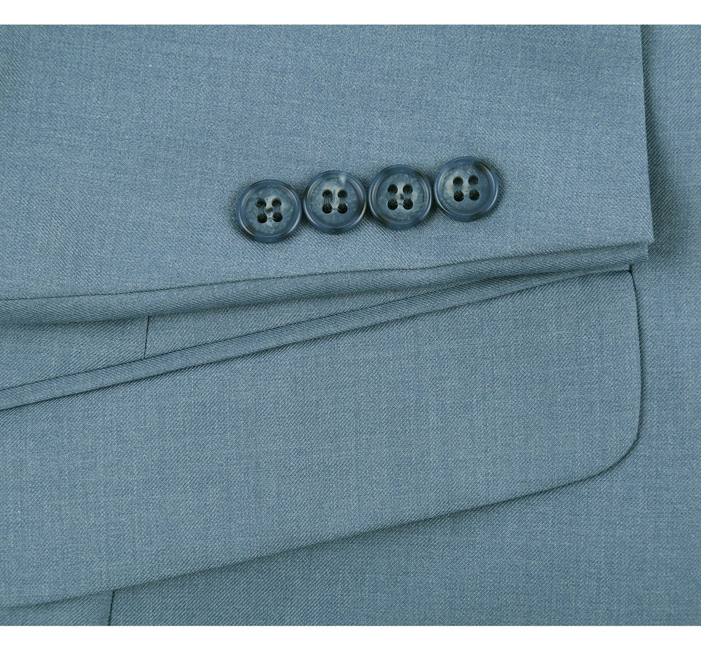 201-11 Men's 2-Piece Slim Fit Single Breasted Notch Lapel Suit