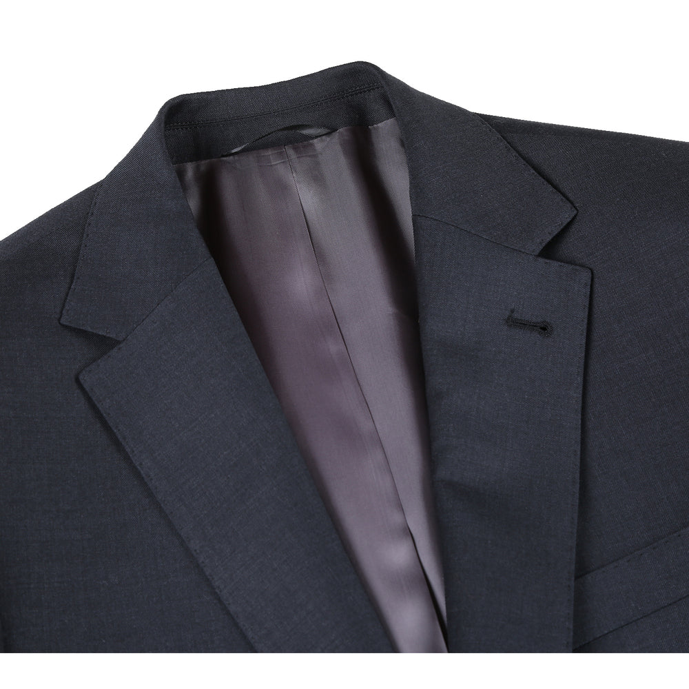 RHC100-3 Rivelino Men's Charcoal Half-Canvas Suit