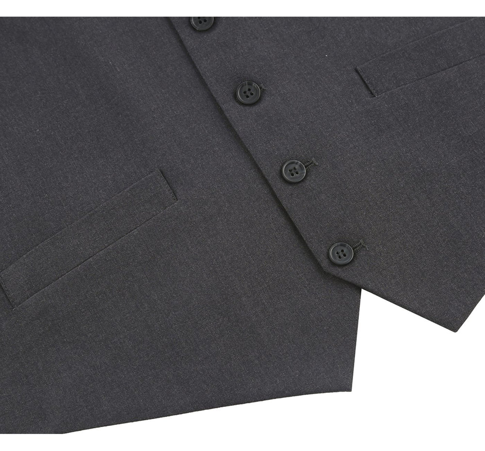 202-1 Men's Button Formal Suit Vest Regular Fit Suit Waistcoat