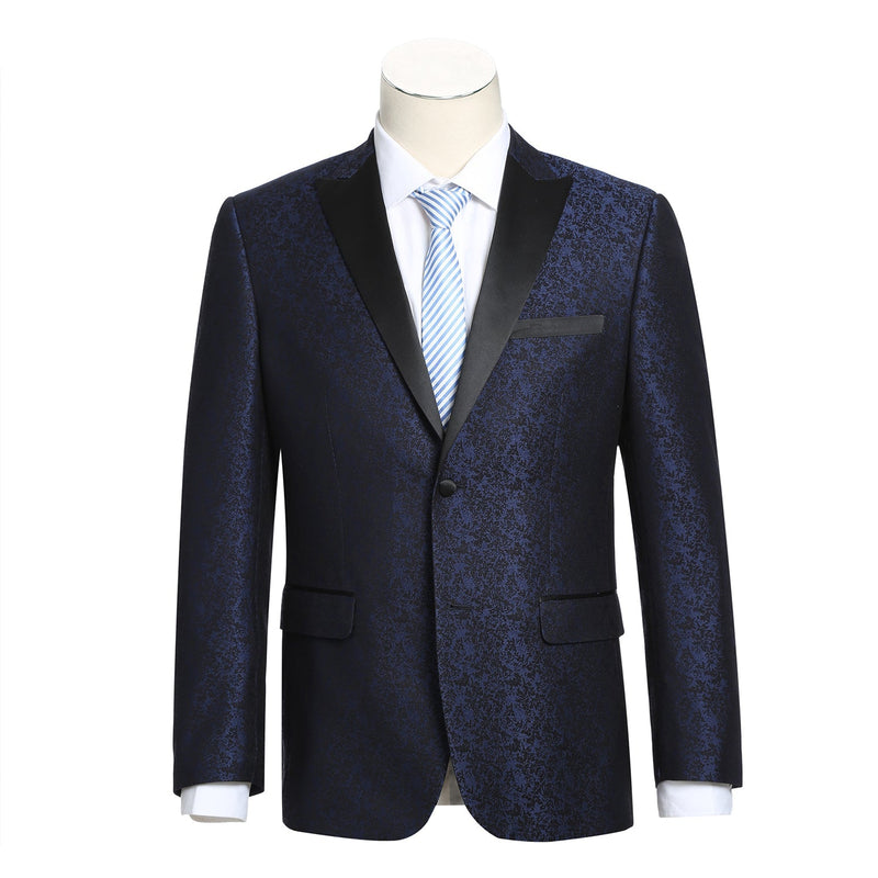 290-6 Men's Slim Fit Dark Blue Tuxedo Blazer