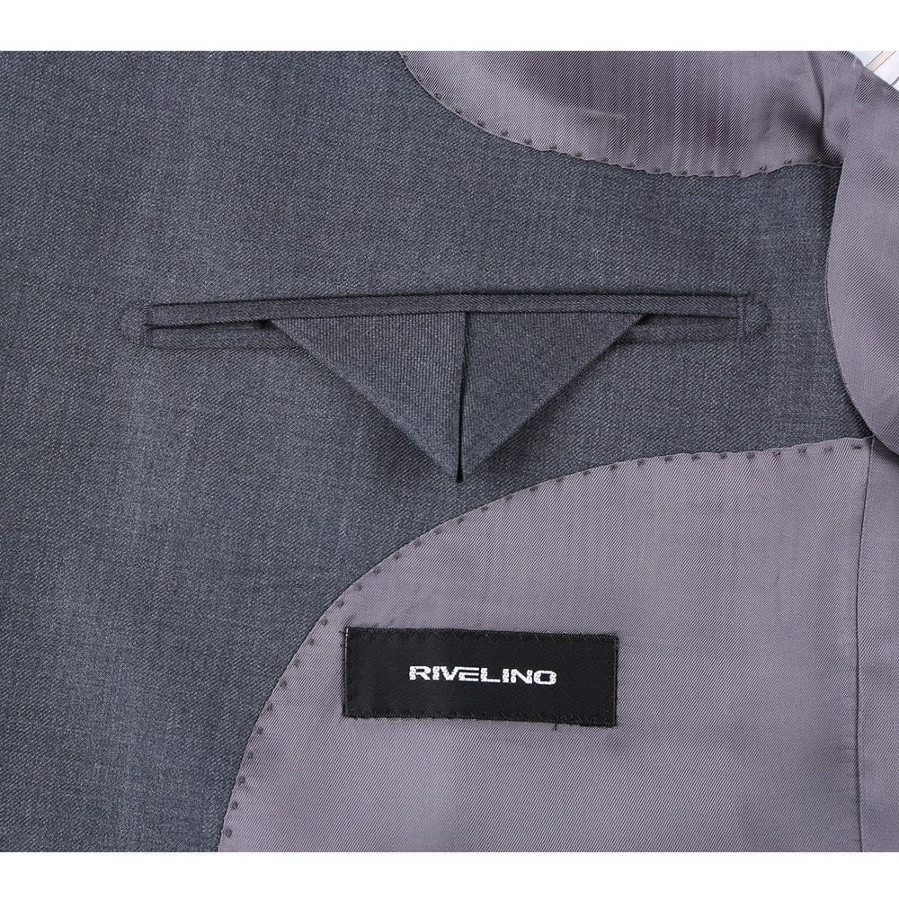 RHC100-4 Rivelino Men's Gray Half-Canvas Suit