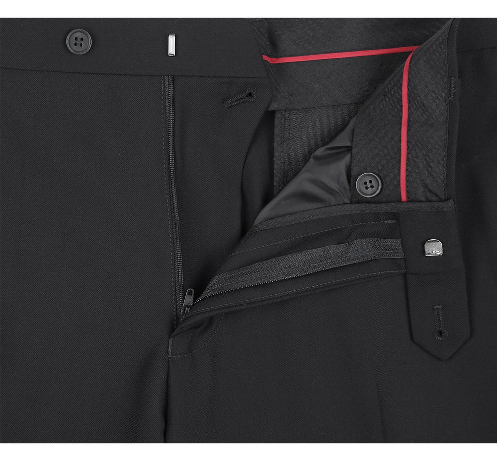2110-1 Men's Slim Fit Solid Notch Lapel 2-Piece Suit