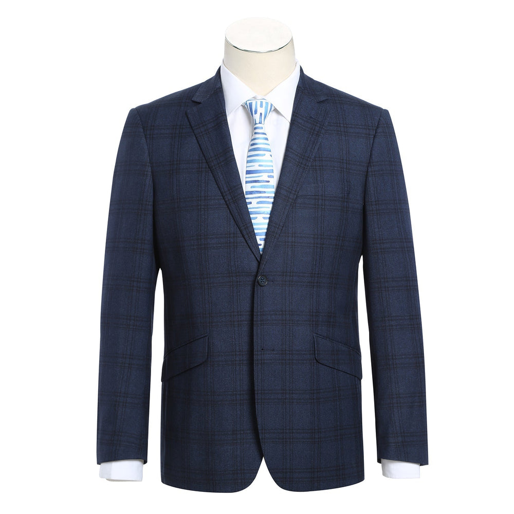 293-21 Men's Slim Fit Stretch Checked Suits