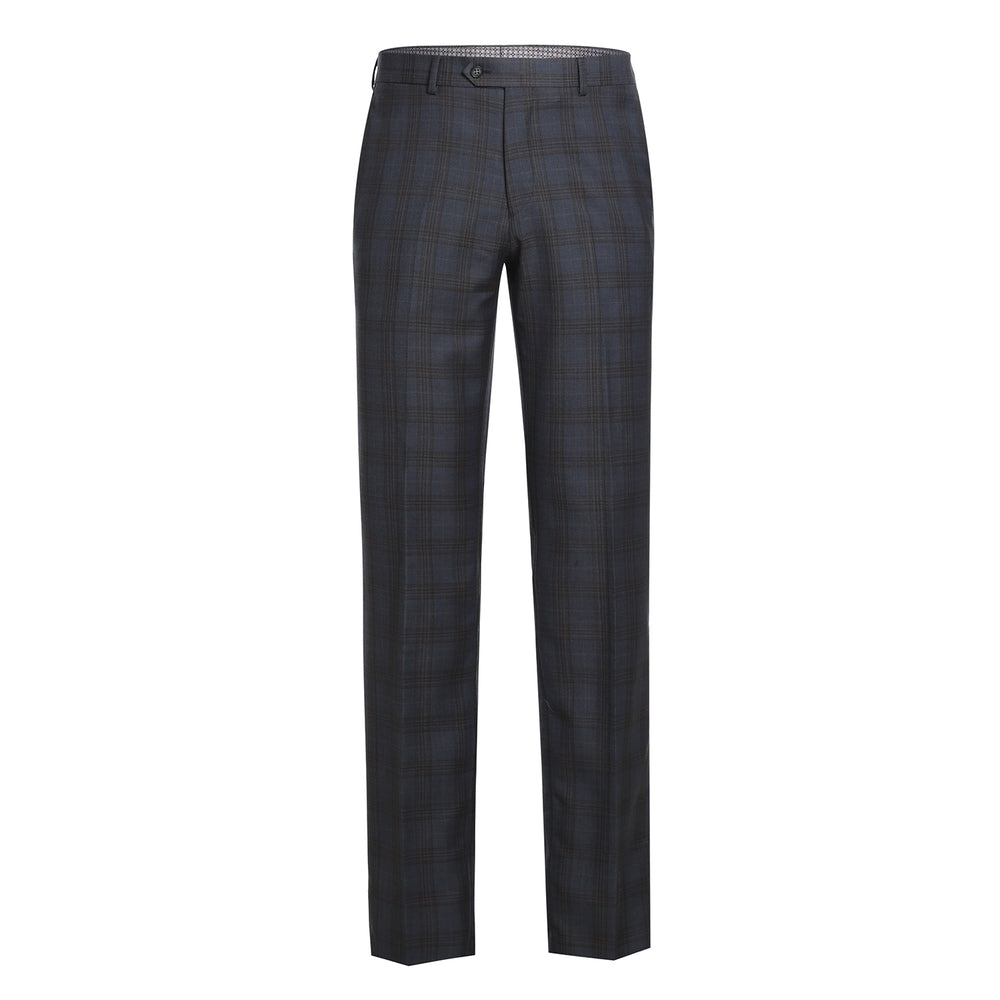 72-55-555English Laundry Gray with Tan Check Notch Suit