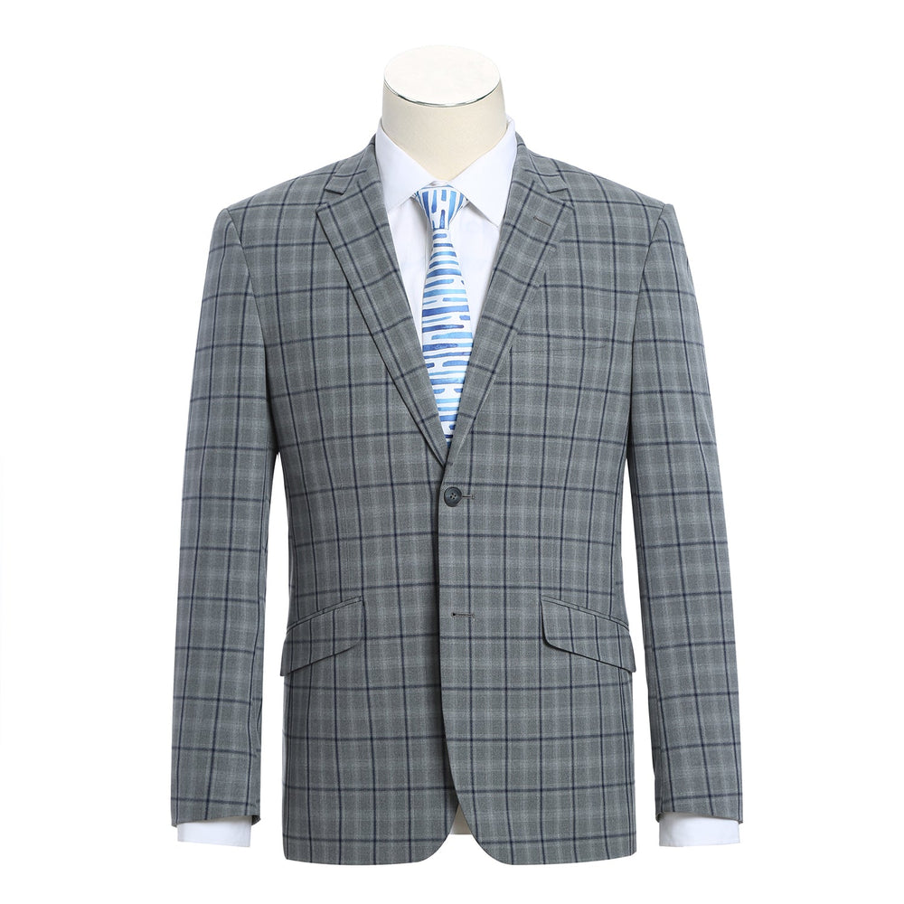 293-20 Men's Slim Fit Stretch Checked Suits
