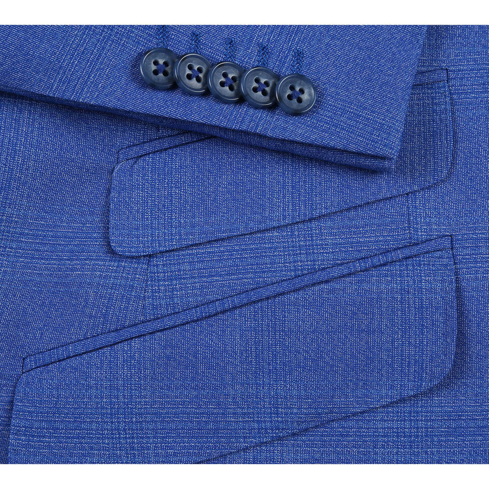 English Laundry 82-59-401EL Royal Blue Windowpane Suit