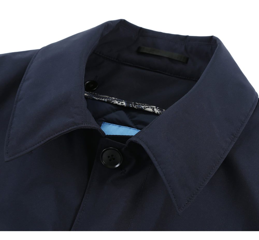 PF20-19 Men's Shirt Collar Functional Raincoat With Removable Nylon Liner