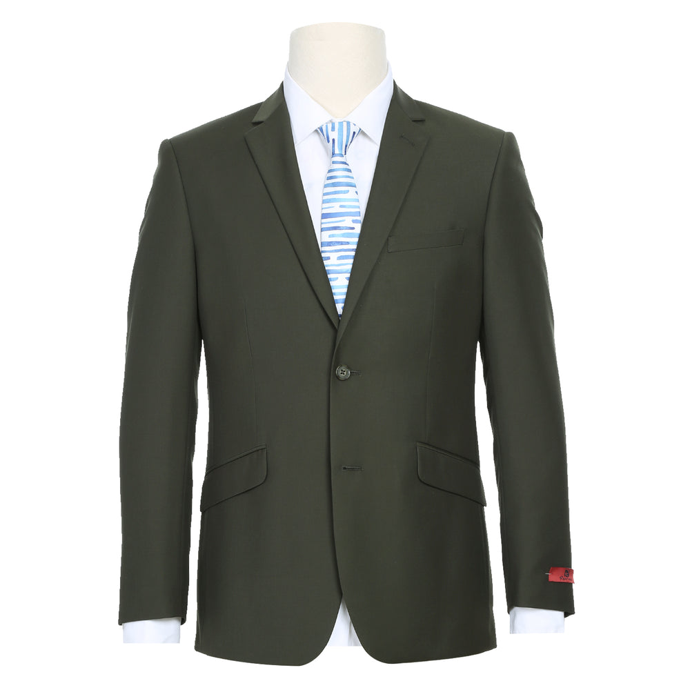 201-10 Men's 2-Piece Slim Fit Single Breasted Notch Lapel Suit
