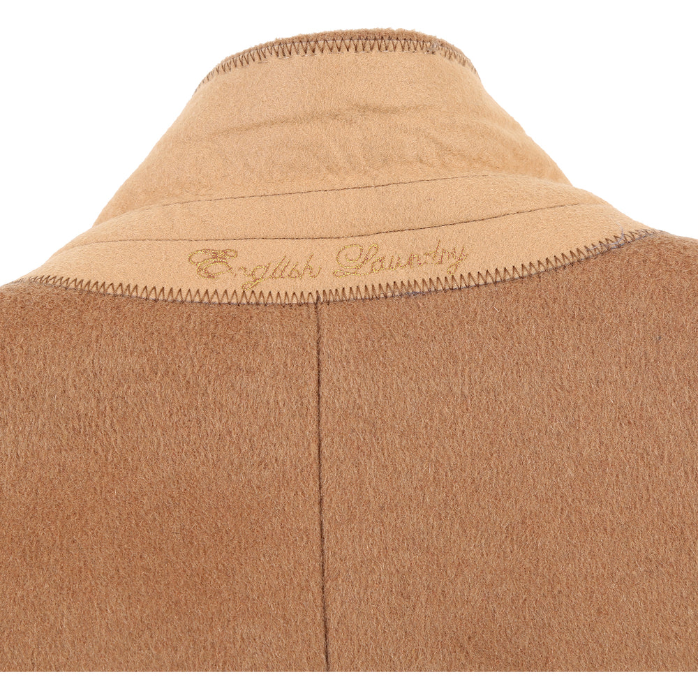 EL53-01-600 Wool Blend Breasted Camel Top Coat