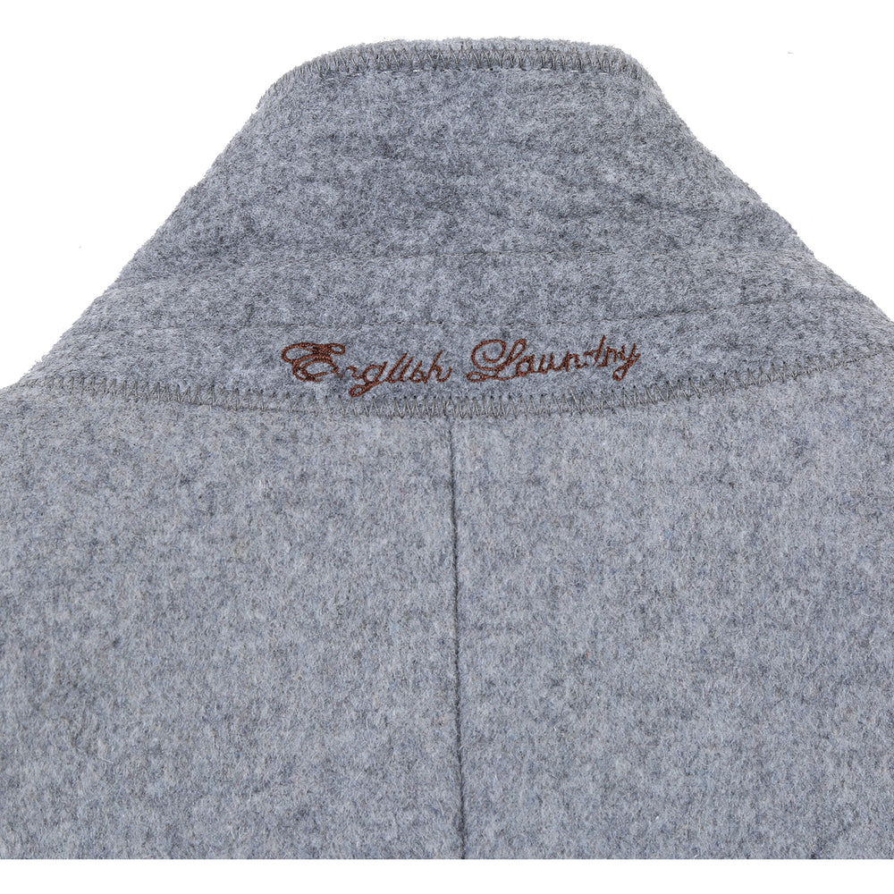 EL53-01-092 Wool Blend Breasted Light Grey Top Coat